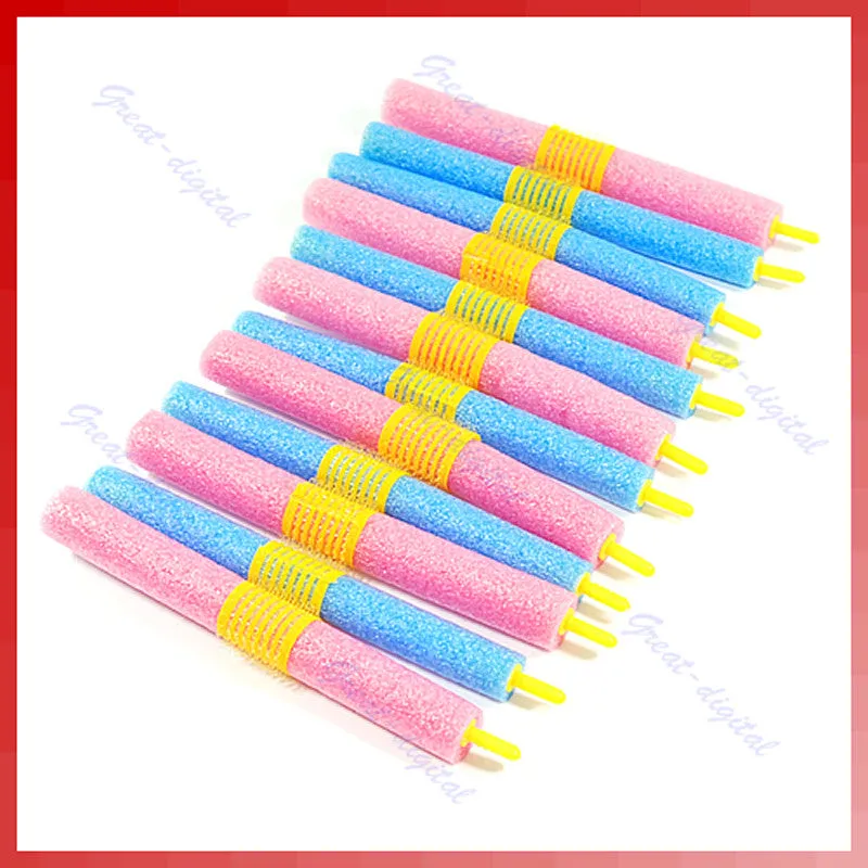 12pcs/set Soft Foam Anion Bendy Hair Rollers Curlers Cling Magic leverag