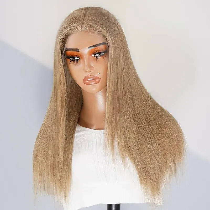 13x4 Soft Creamy Latte Color Wig Lace Frontal Human Hair