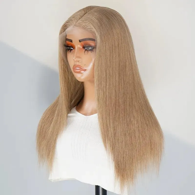 13x4 Soft Creamy Latte Color Wig Lace Frontal Human Hair