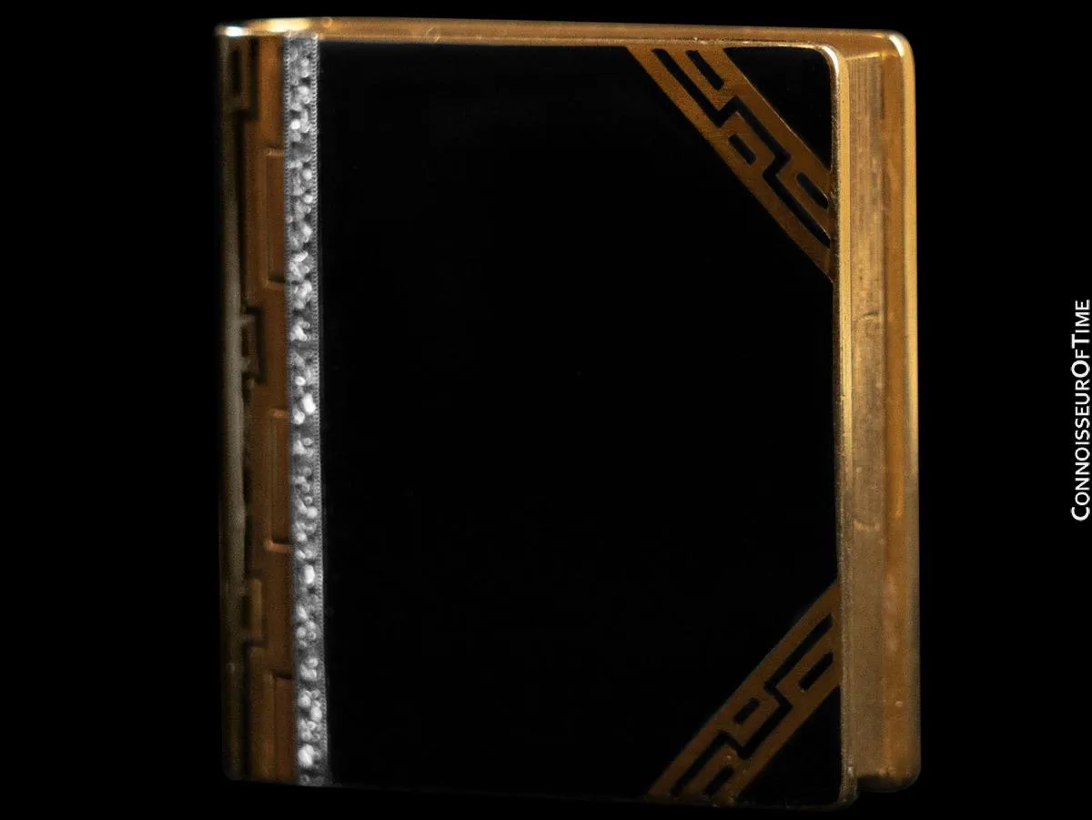 1930's Vacheron & Constantin / Verger Art Deco Book Form Watch - 18K Gold, Enamel & Diamonds