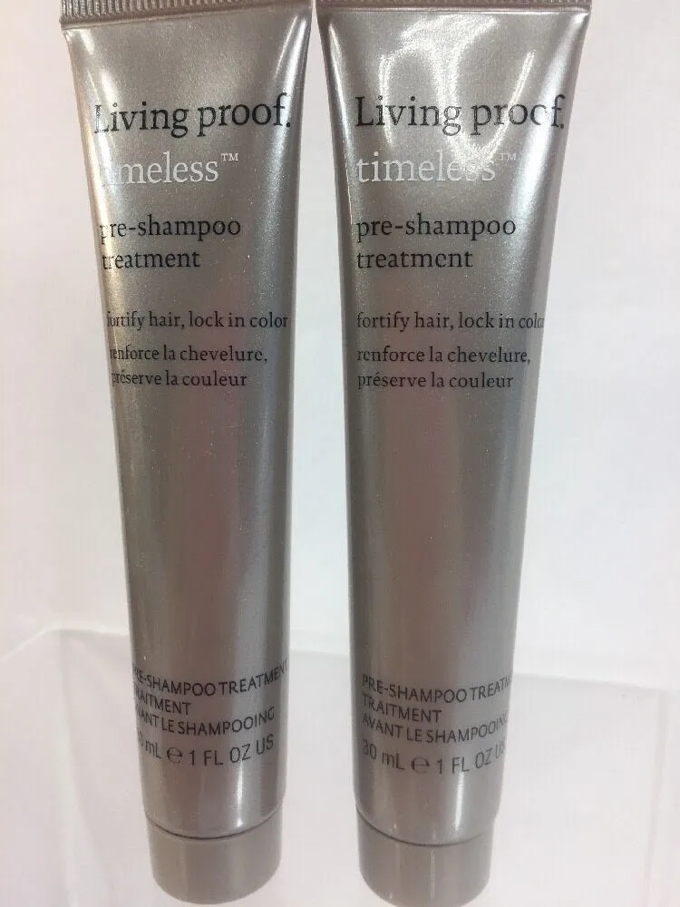 (2) Living Proof Timeless Pre-Shampoo Treatment 1oz Deluxe Travel Size