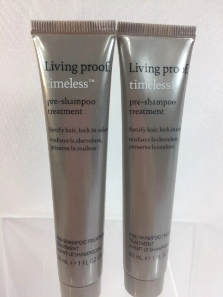 (2) Living Proof Timeless Pre-Shampoo Treatment 1oz Deluxe Travel Size