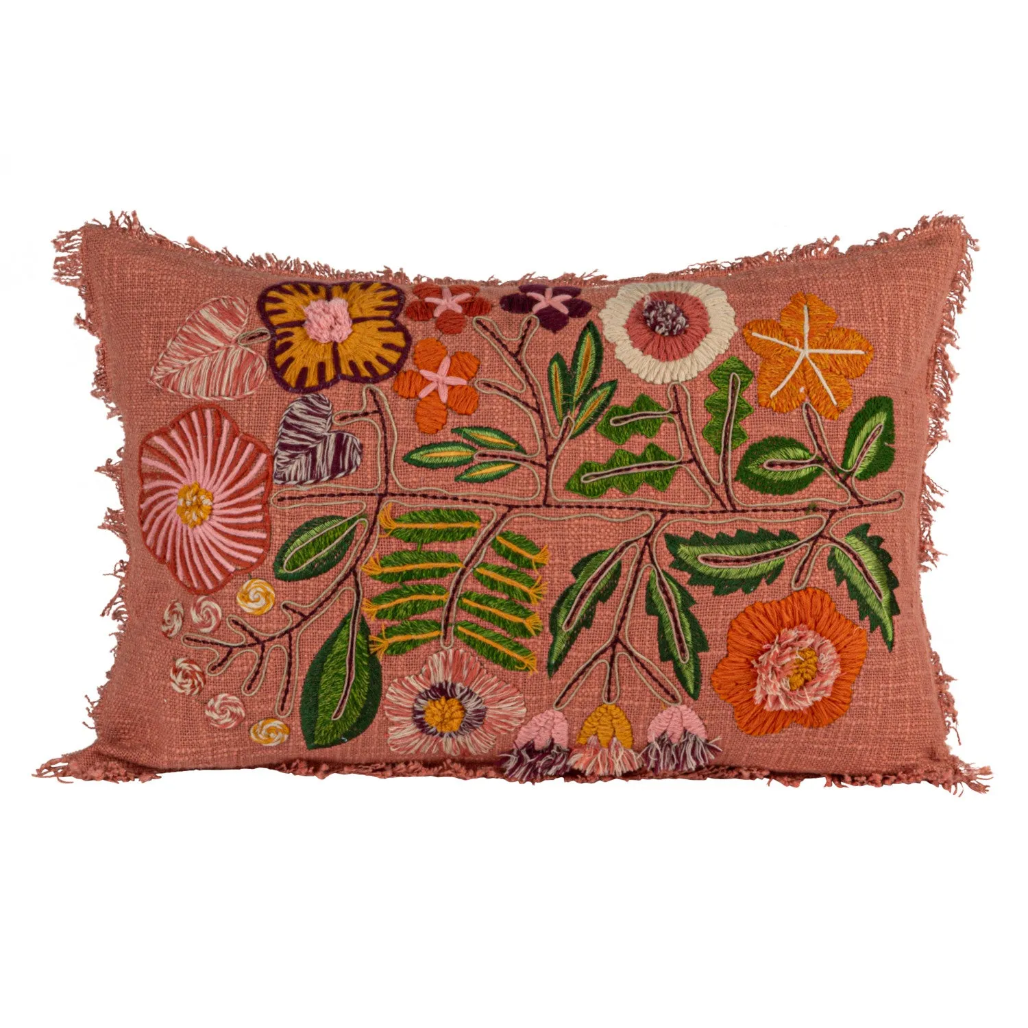 24" Whimsical Floral Pillow