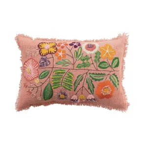 24" Whimsical Floral Pillow