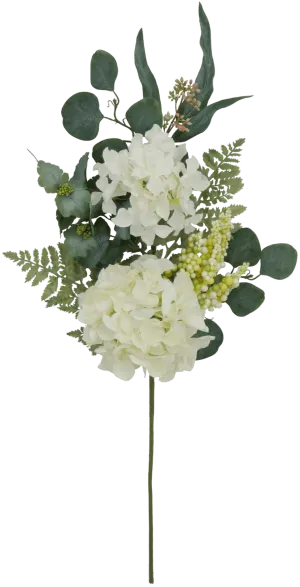 28" Hydrangea Berry Spray: Cream - 82415-CR