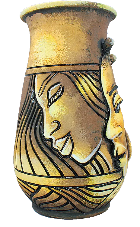 3D Bumpy Head Vase Series — Three Faces