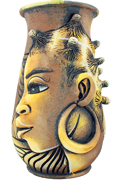 3D Bumpy Head Vase Series — Three Faces