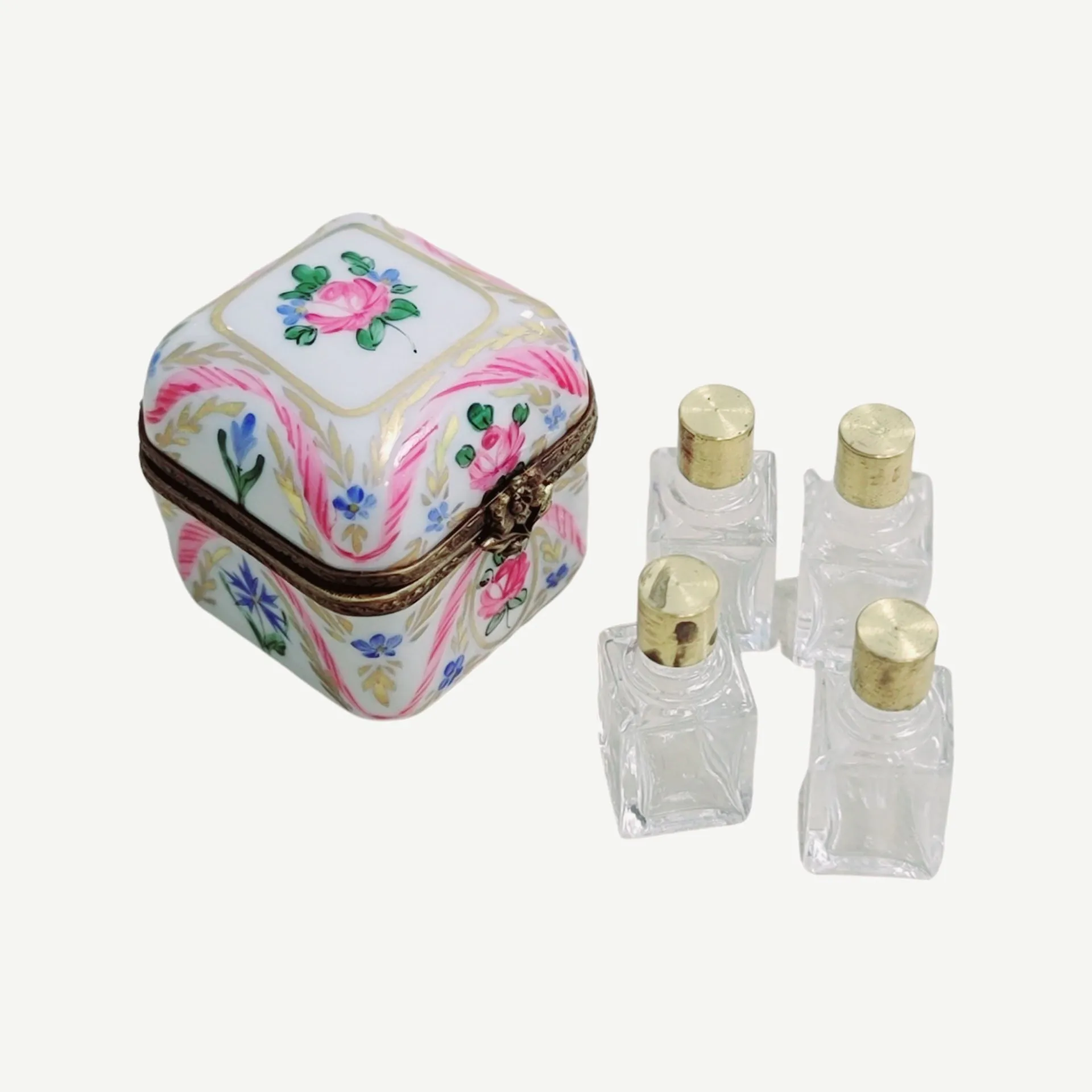 4 Perfume Pink Flowers Square
