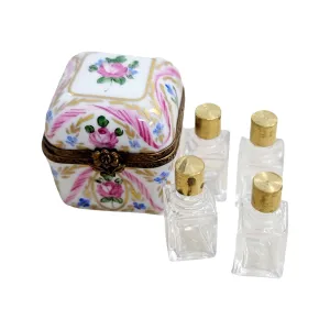 4 Perfume Pink Flowers Square
