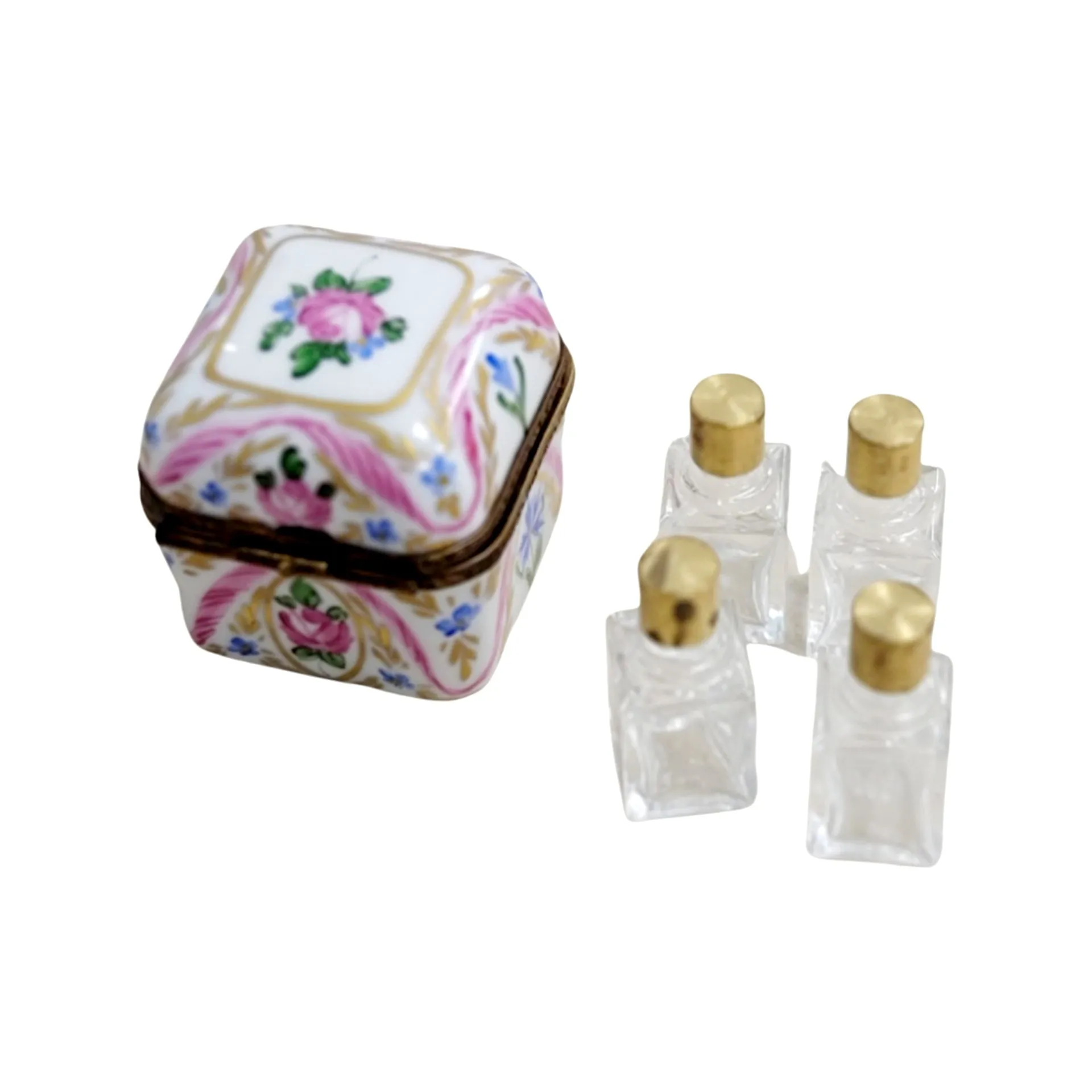 4 Perfume Pink Flowers Square