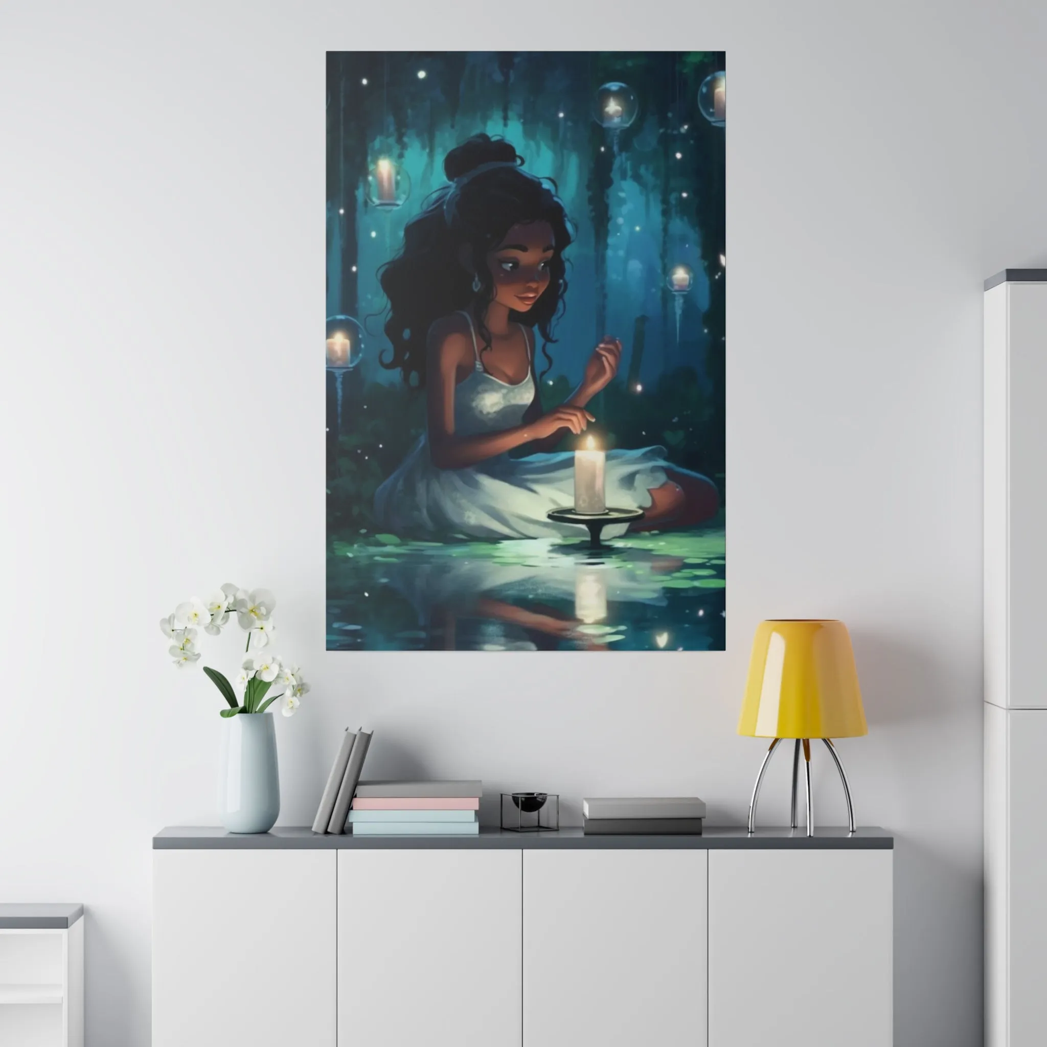 4 Princess Fairy lights Matte Canvas, Stretched, 1.25 Children's Bedroom Decor