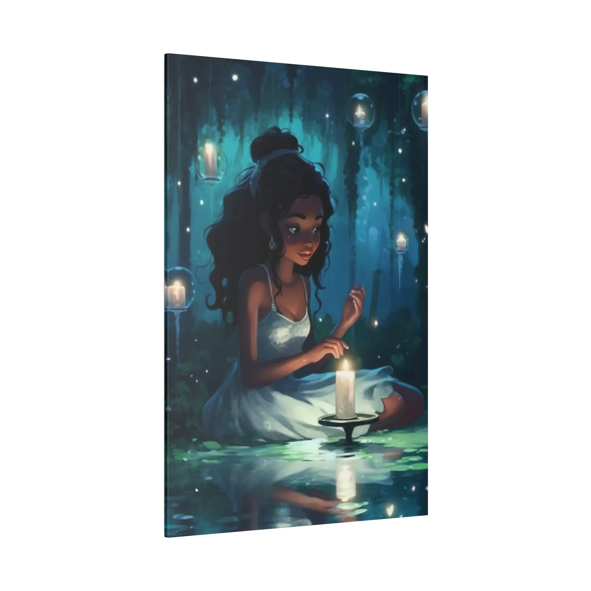 4 Princess Fairy lights Matte Canvas, Stretched, 1.25 Children's Bedroom Decor