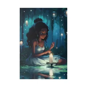 4 Princess Fairy lights Matte Canvas, Stretched, 1.25 Children's Bedroom Decor
