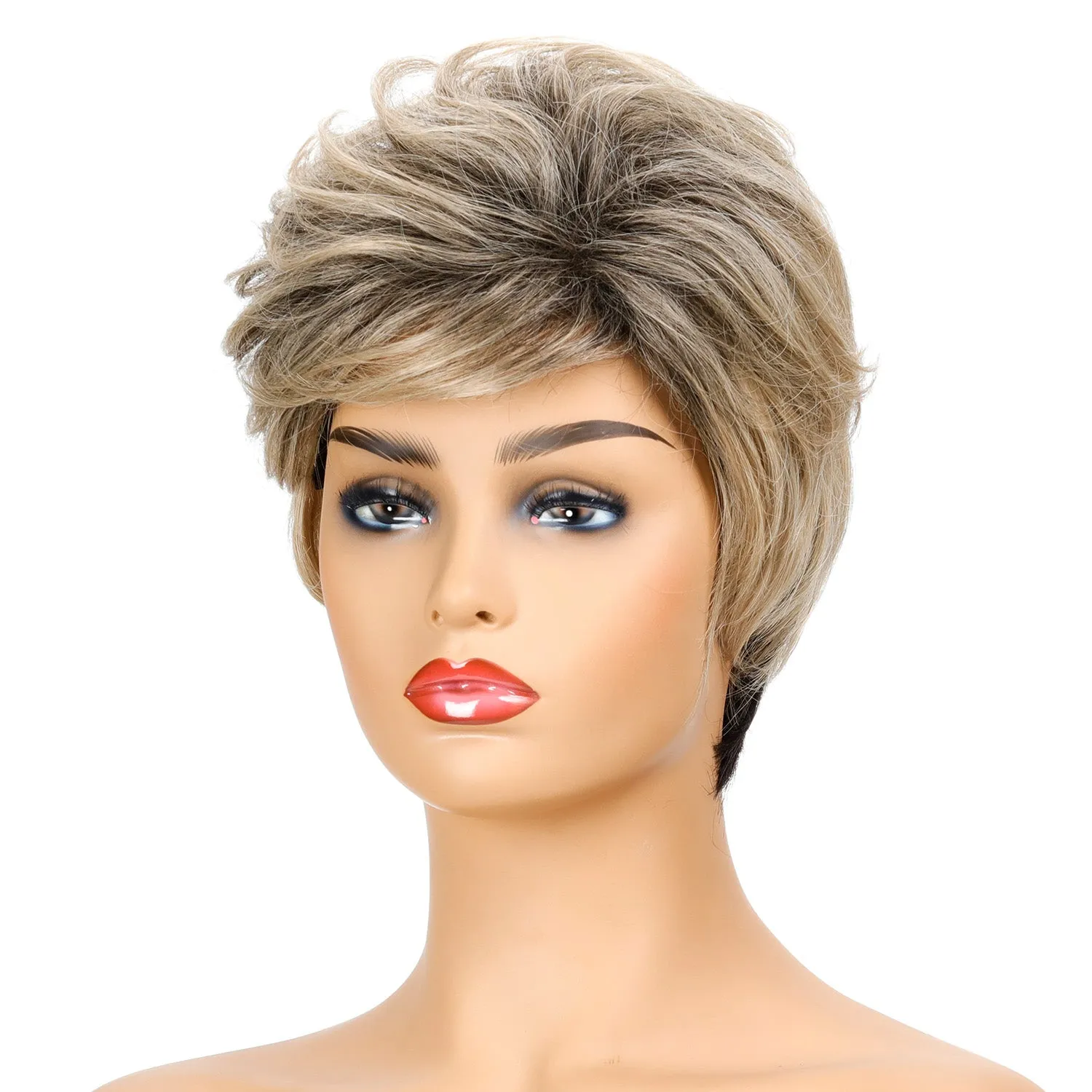 4090 | Blonde Short Pixie Cut Straight Synthetic Hair Wig
