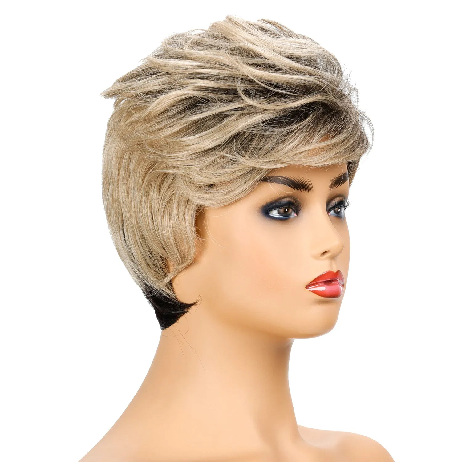 4090 | Blonde Short Pixie Cut Straight Synthetic Hair Wig