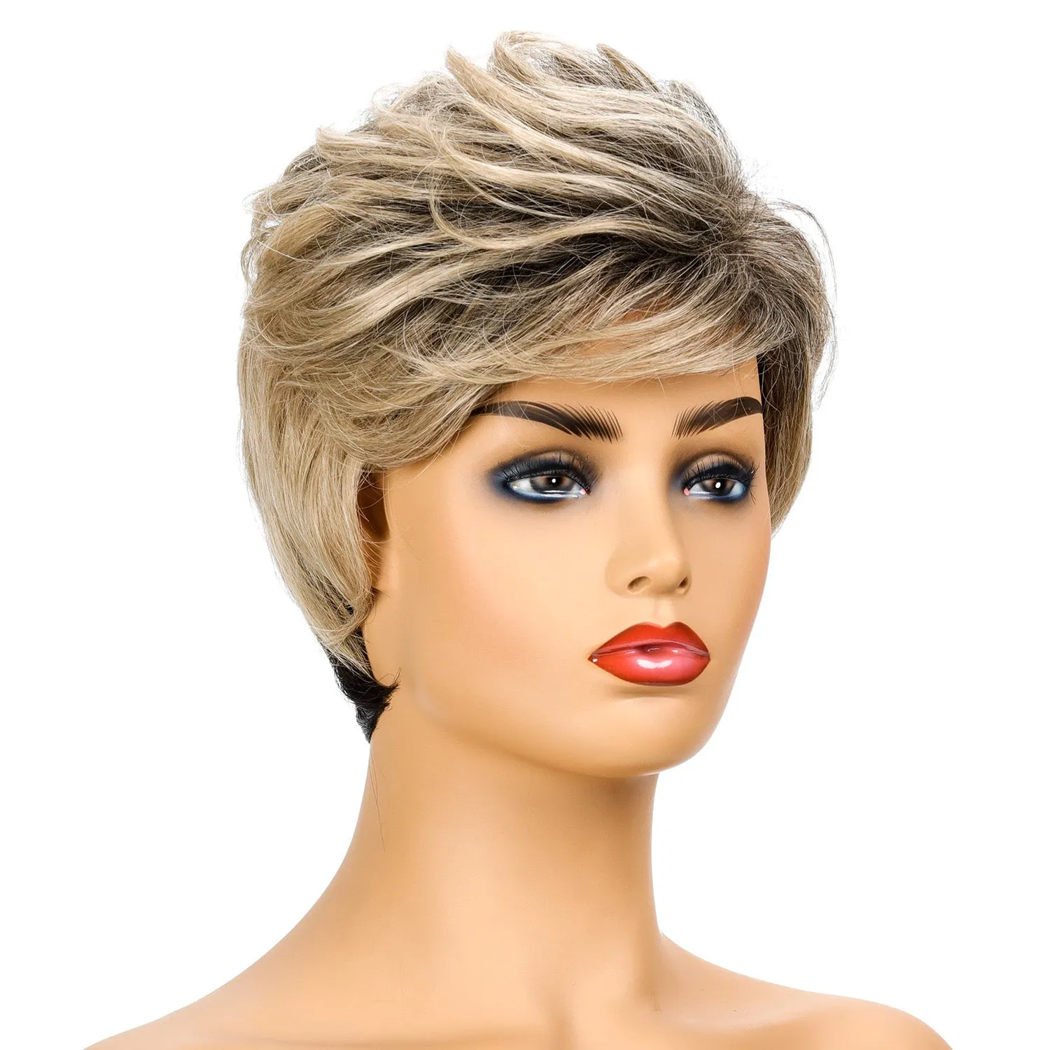 4090 | Blonde Short Pixie Cut Straight Synthetic Hair Wig