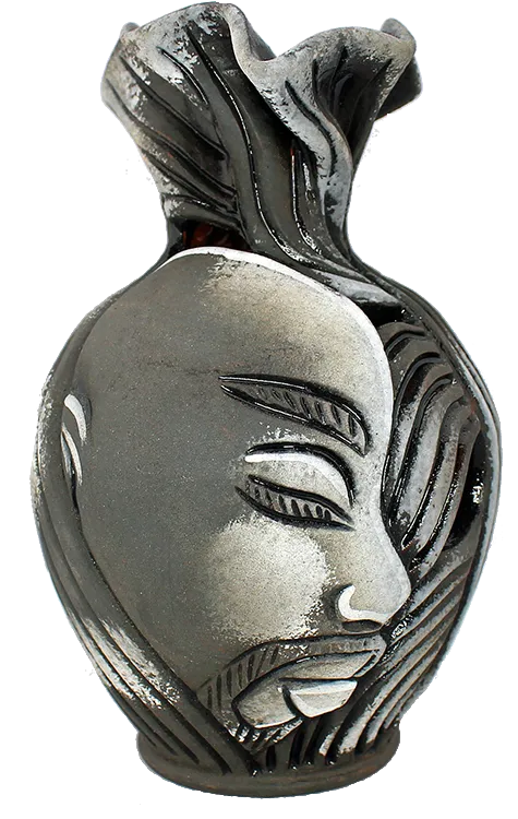 African Lady Twisted Neck Vase
