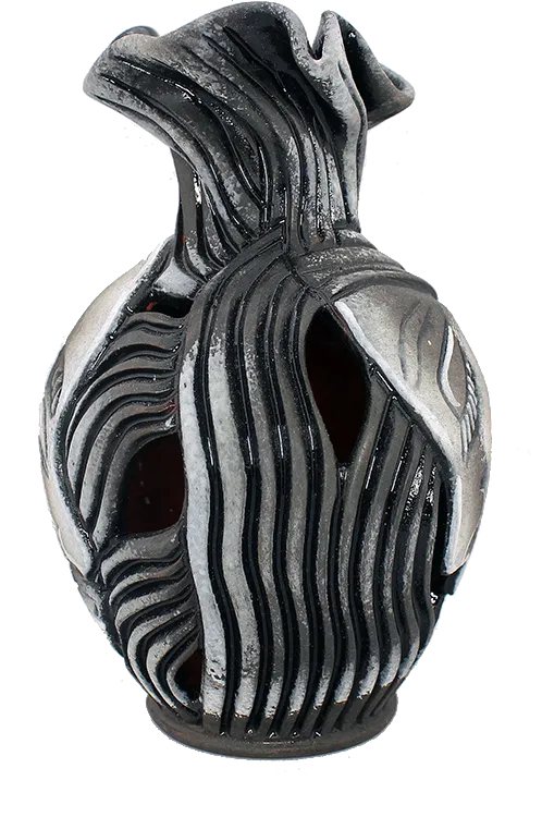 African Lady Twisted Neck Vase