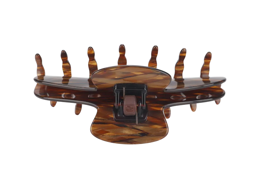 ALEXANDRE DE PARIS (A.D.P) TIMELESS COGNAC COLOR JAW HAIR CLIP