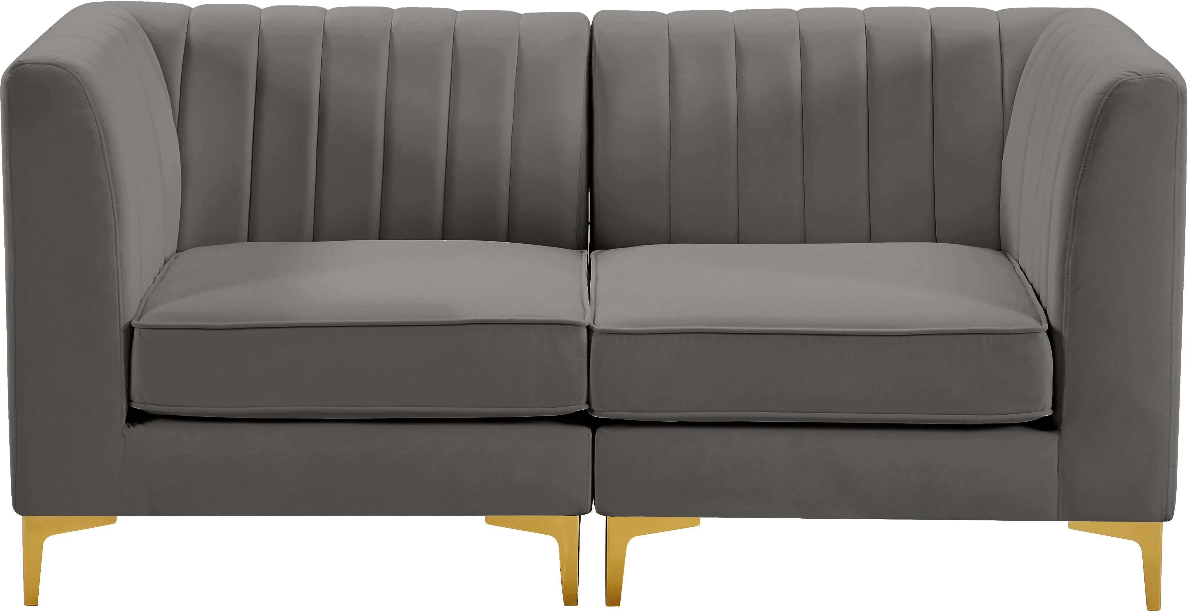 Alina Grey Velvet Modular Sofa