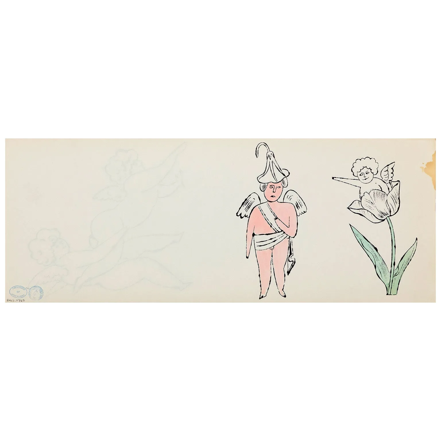 ANDY WARHOL "FLOWER ANGEL", 1956