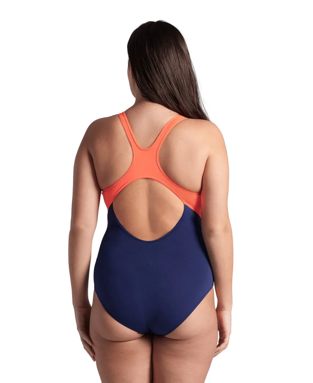 Arena Performance Women's Reflective Plus Swimsuit - Black-Blue River