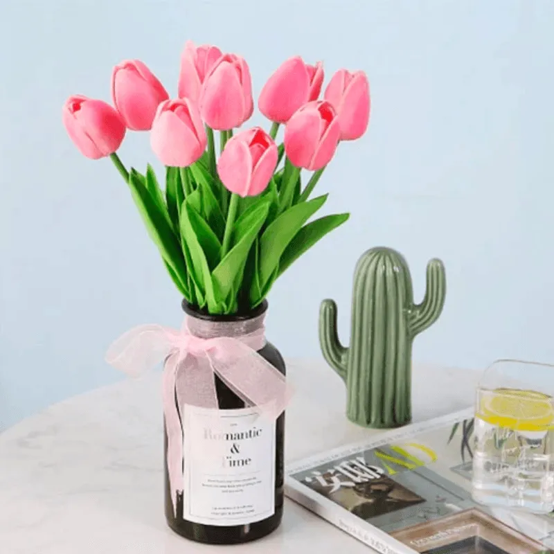 Artificial Tulip Bouquet Decor – Timeless Tulip Elegance