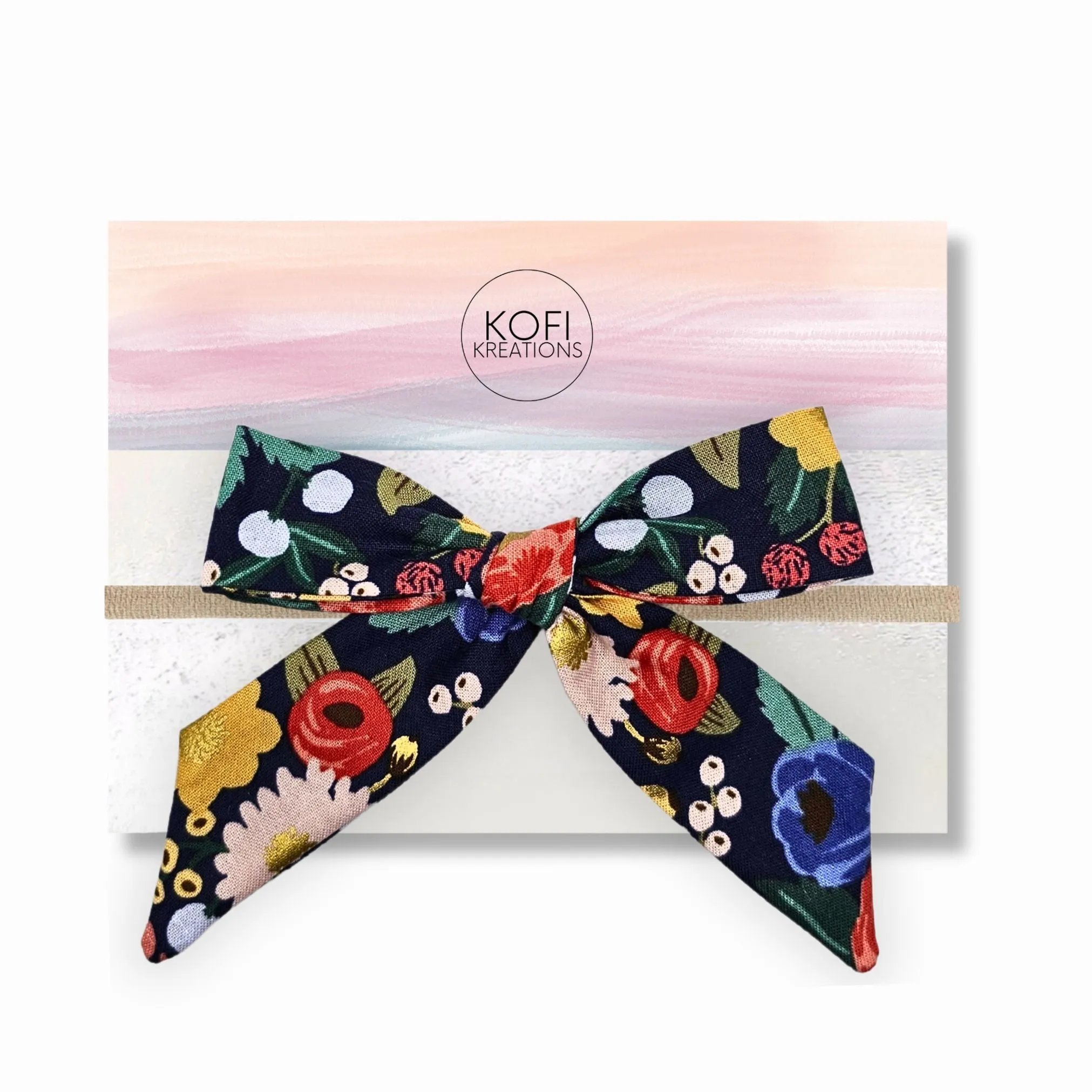 Audrey Blooming Blossoms - Hand-Tied Hair Bow