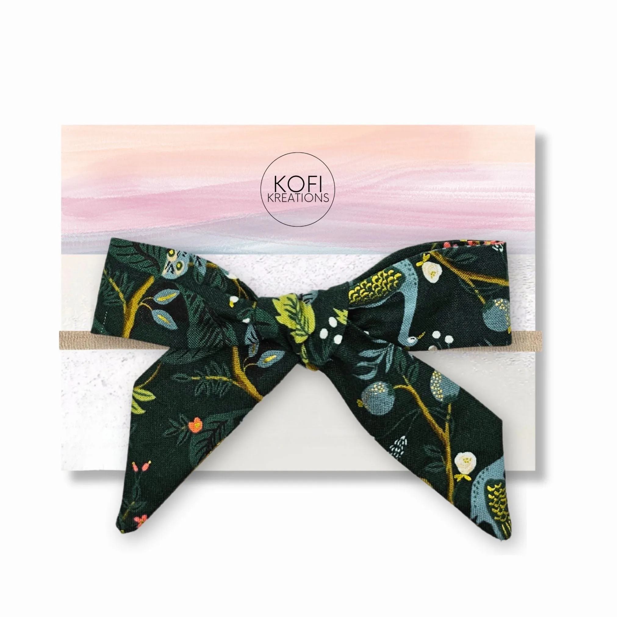 Audrey - Wildflower Whimsy Hand-Tied Hair Bow