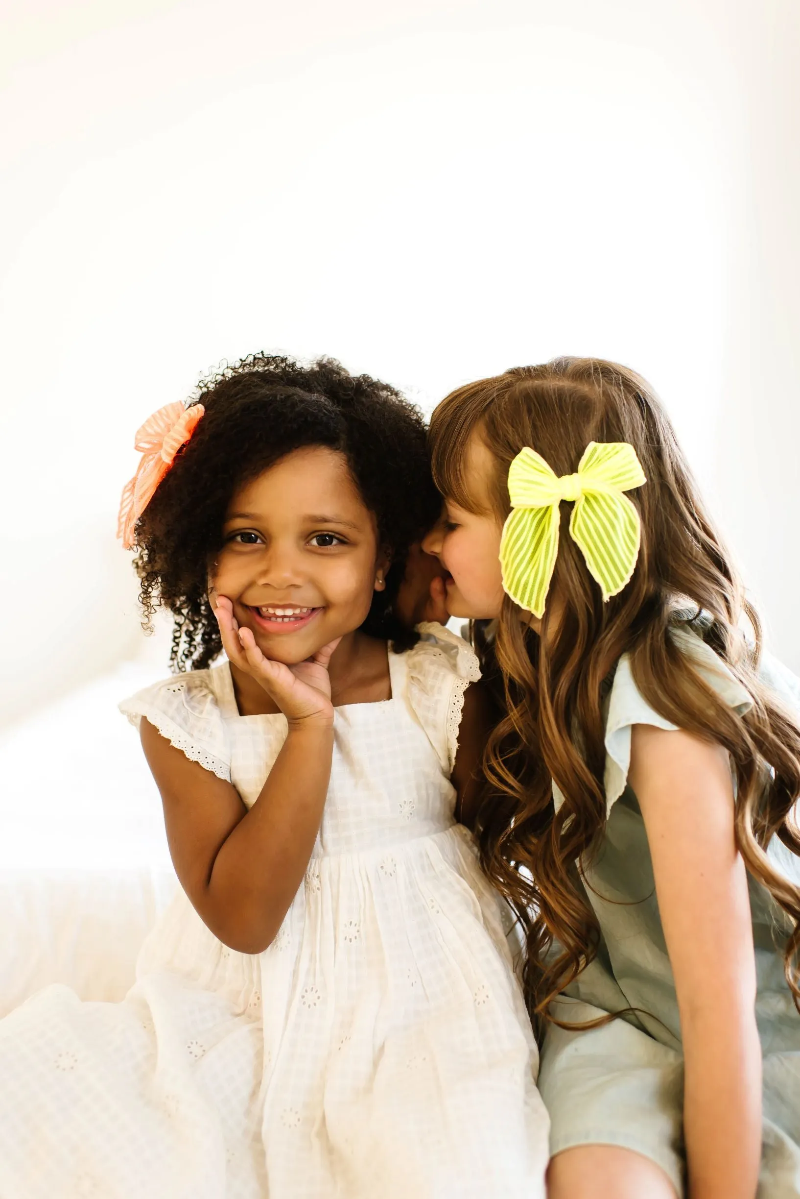 Baby Bling Belle Clip - Neon Safety Yellow Stripe