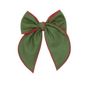 Baby Bling Hunter Green w/Red Belle Clip