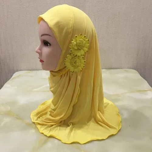 Beautiful Small Girl Al Amira Hijab with Flowers (2-7 years)