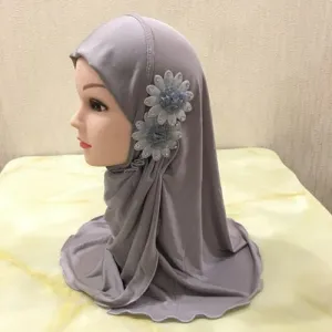 Beautiful Small Girl Al Amira Hijab with Flowers (2-7 years)