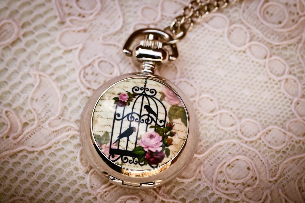 Birdcage Pocket Watch