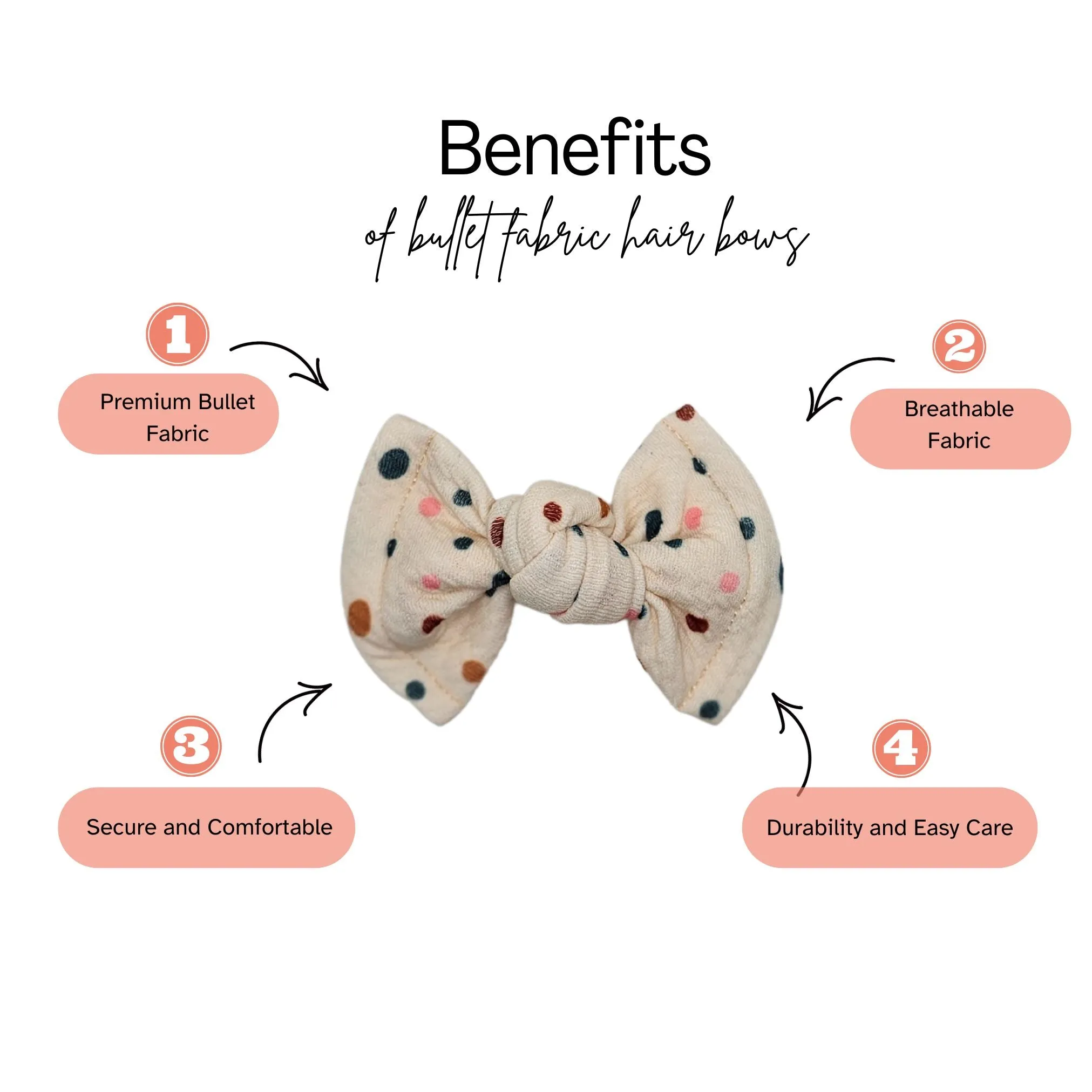 Black Knot Hair Bows