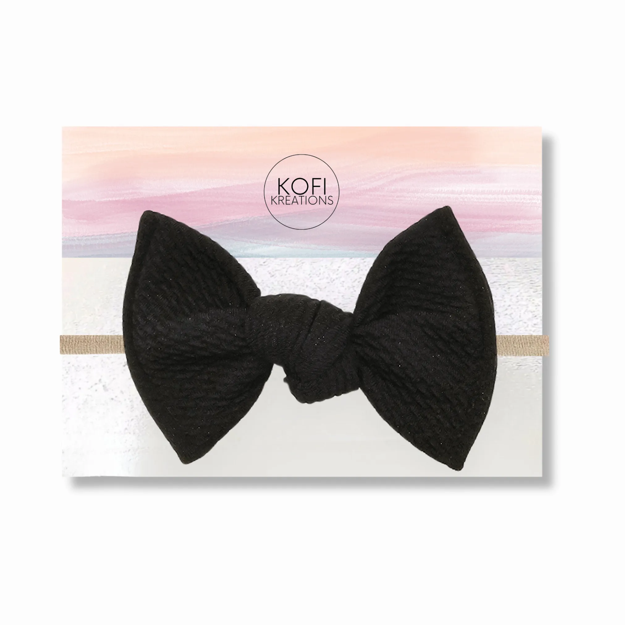 Black Knot Hair Bows