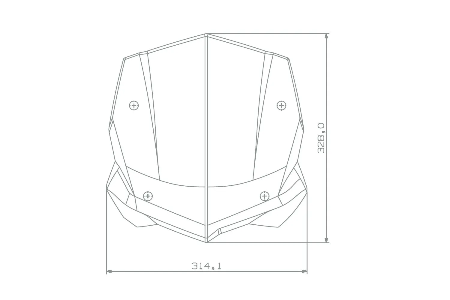 BMW R Series GS Screen - Windscreen "FlowJet"