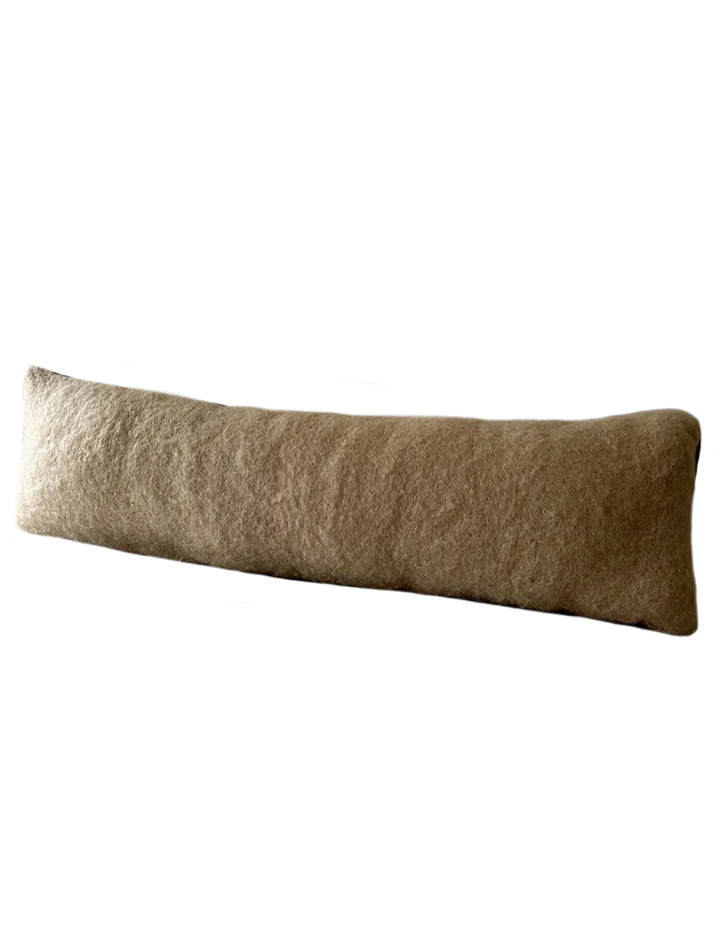 Brushed wool lumbar in caramel