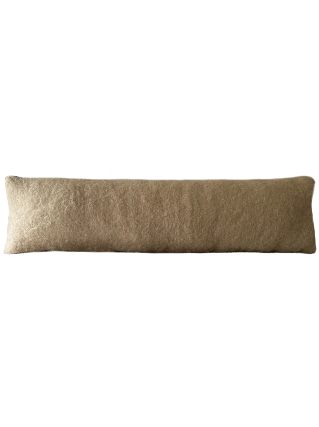 Brushed wool lumbar in caramel