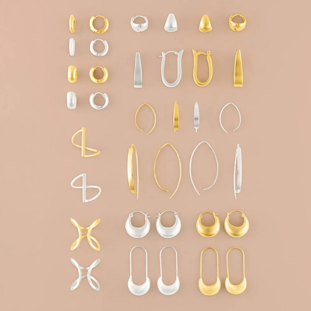 Bubble Earpin Earrings in Silver
