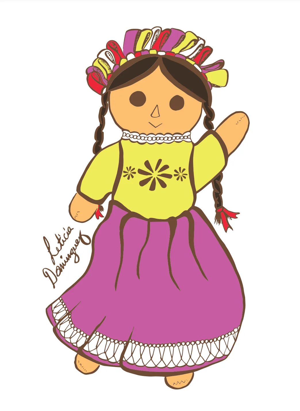 Calcomanías "stickers" de muñecas para el Día del niño/2