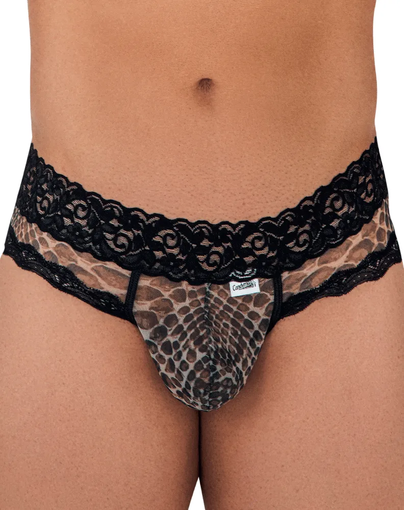 Candyman 99596x Mesh-lace Thongs Snake Print