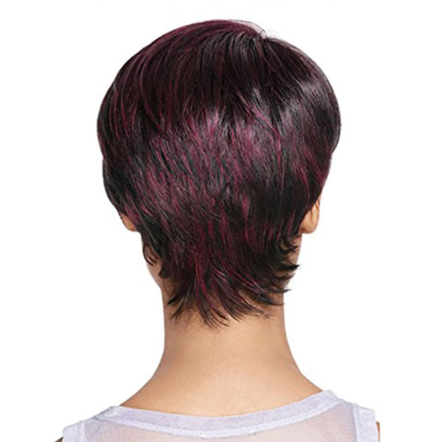 Carolina | Black Short Pixie Cut Straight Synthetic Hair Wig