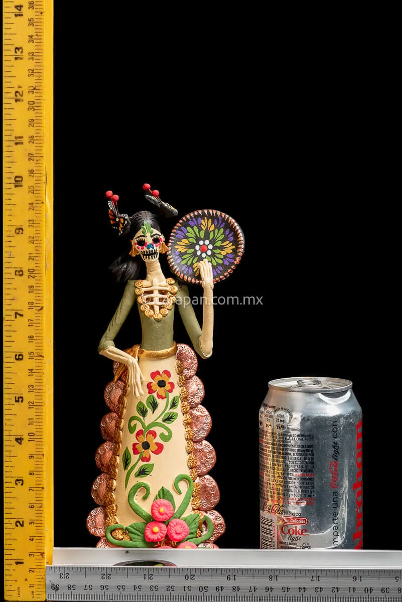 Catrina holding Dish Mexican Day of the dead Sculpture
