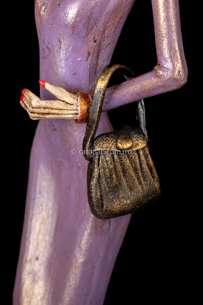 Catrina With Purple Dress Mexican Day of the Dead Sculpture