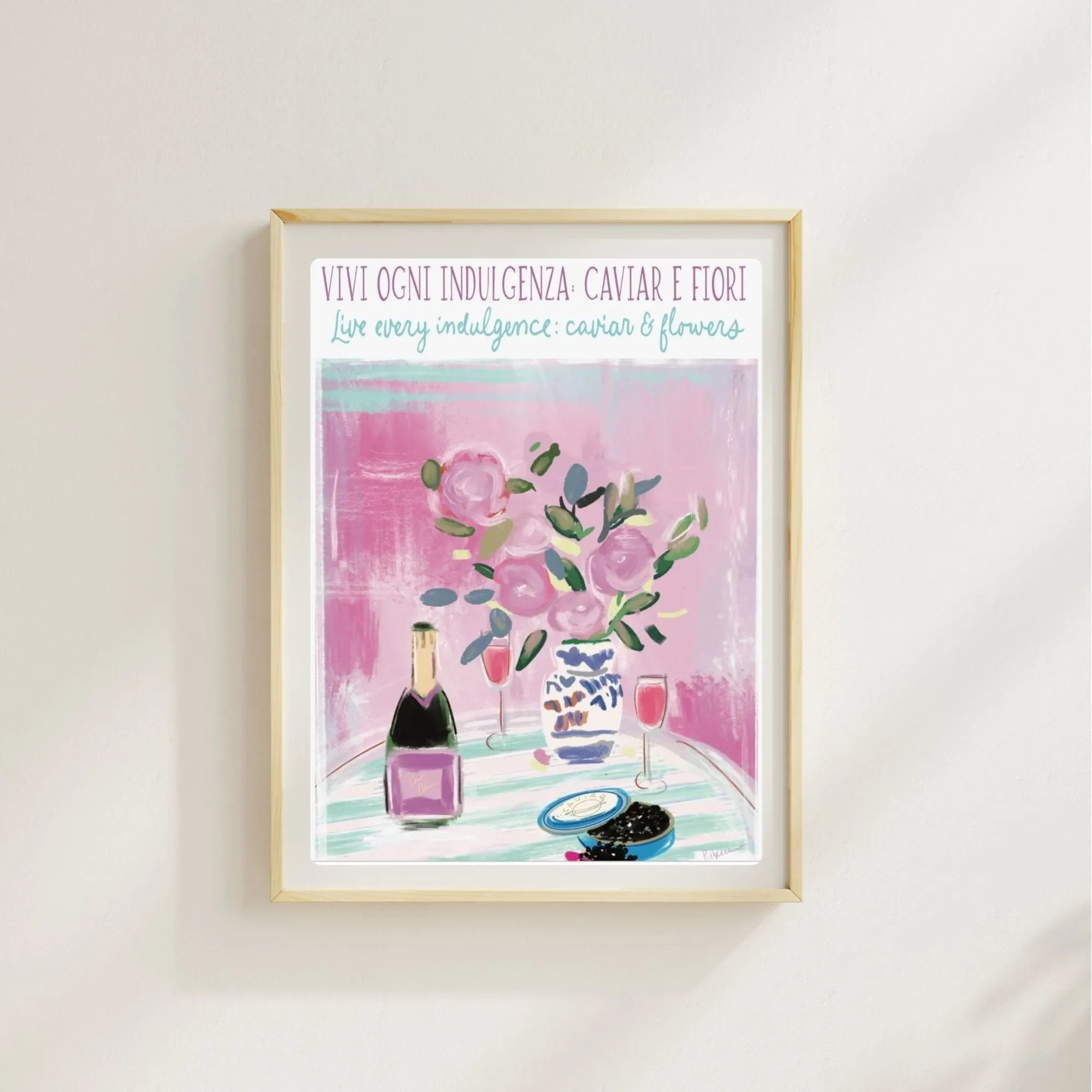CAVIAR & FLOWERS - Art Print