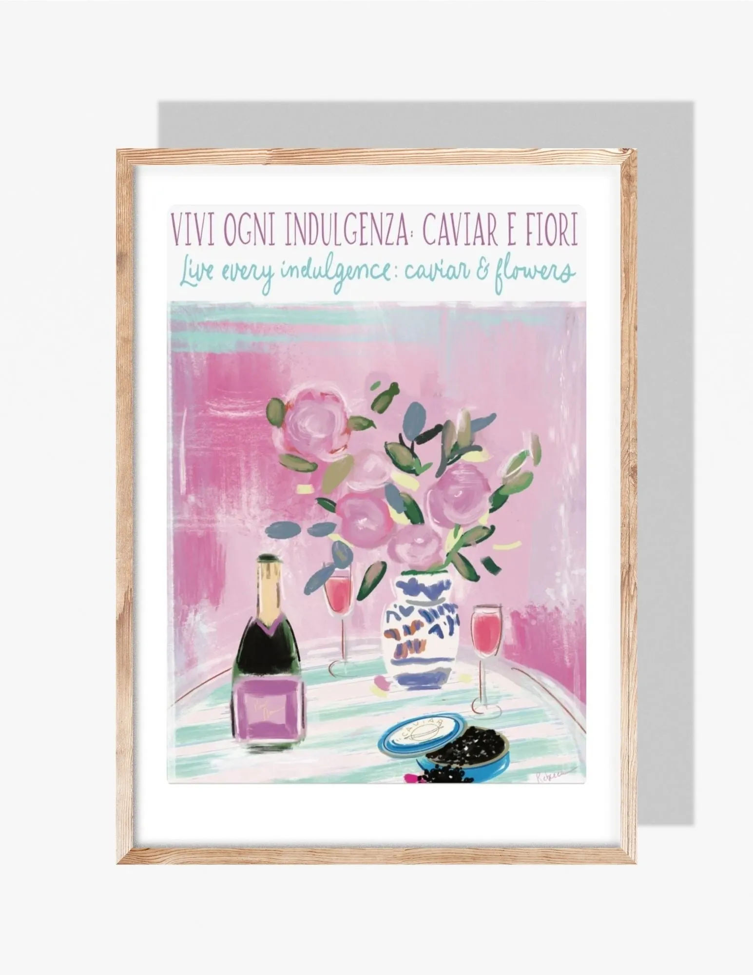 CAVIAR & FLOWERS - Art Print