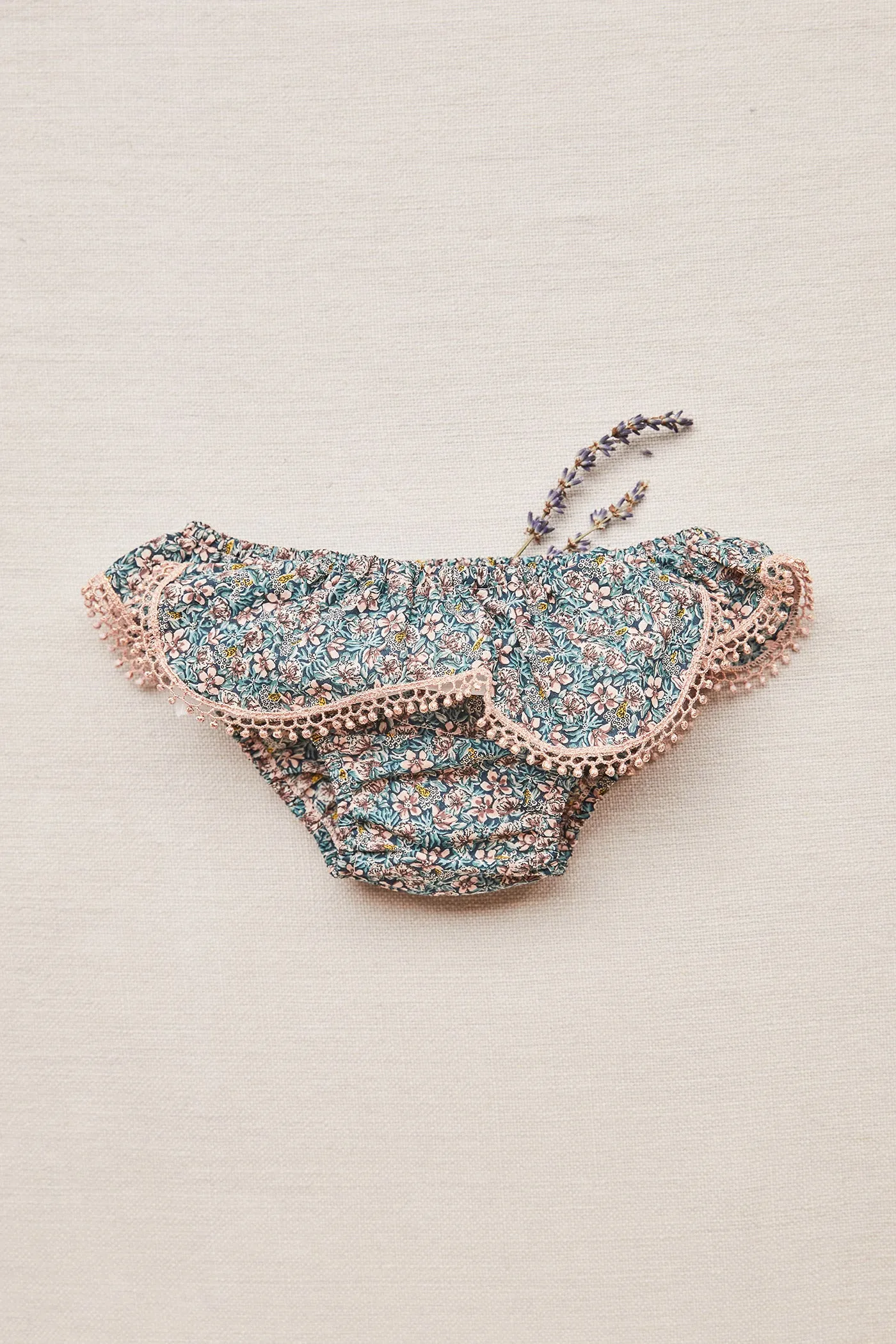 Circus in navy and pink flowers Liberty fabric - Swimwear Bottoms