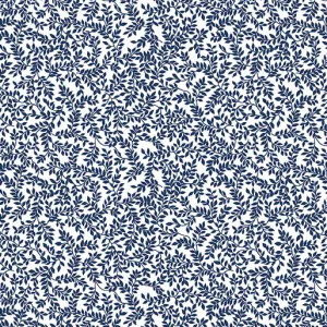 Classic Keepsakes in Blue 14649-50 Mini Ferns White/Navy