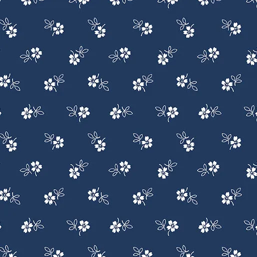 Classic Keepsakes in Blue 14657-55 Daisy Garden Navy Blue